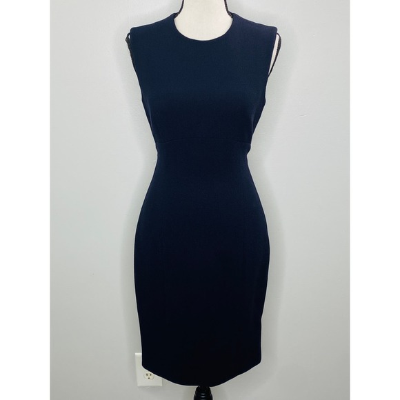 Escada Elements Black Wool Sheath Dress Womens 34 US 4 Career Cocktail Classic - Picture 2 of 7